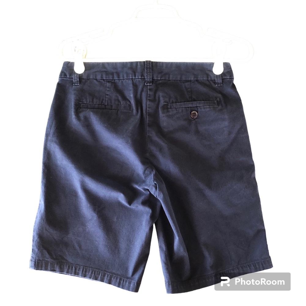 J CREW Factory Navy Blue Bermuda 9.5” Cotton Shorts - Picture 3 of 7